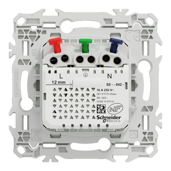 Schneider Electric - Odace 2025 - Prise 2P+T avec chargeur USB-C 18W Power Delivery - blanc craie - Réf : S920042